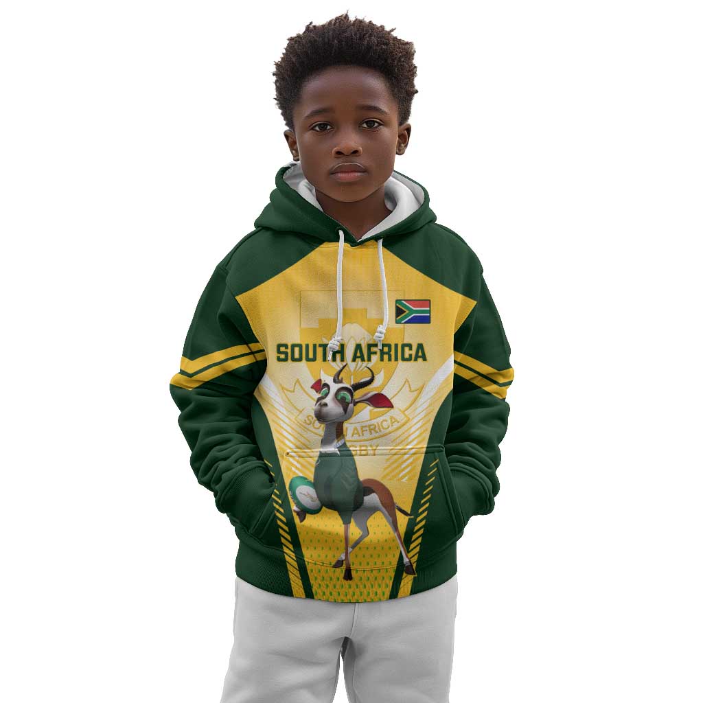 South Africa Rugby Kid Hoodie Cute Springboks Mascot