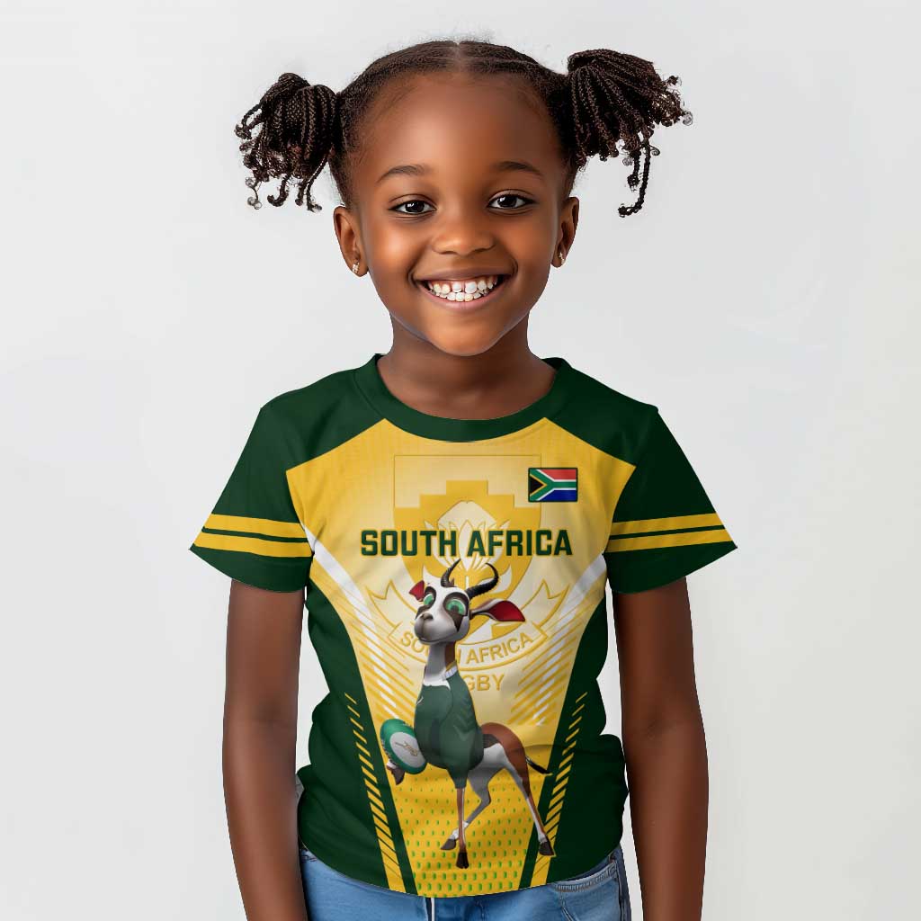 South Africa Rugby Kid T shirt Cute Springboks Mascot