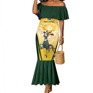 South Africa Rugby Mermaid Dress Cute Springboks Mascot