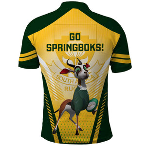 South Africa Rugby Polo Shirt Cute Springboks Mascot