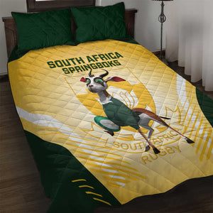 South Africa Rugby Quilt Bed Set Cute Springboks Mascot