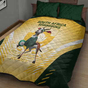 South Africa Rugby Quilt Bed Set Cute Springboks Mascot