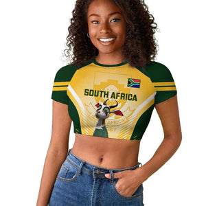 South Africa Rugby Raglan Cropped T shirt Cute Springboks Mascot