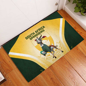 South Africa Rugby Rubber Doormat Cute Springboks Mascot