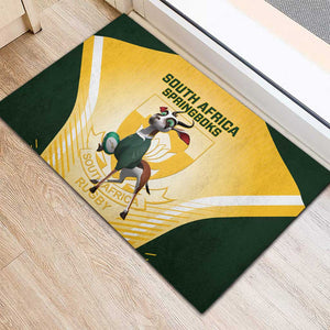 South Africa Rugby Rubber Doormat Cute Springboks Mascot