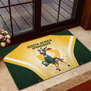 South Africa Rugby Rubber Doormat Cute Springboks Mascot