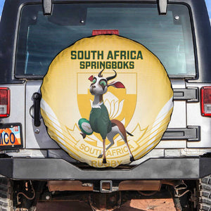 South Africa Rugby Spare Tire Cover Cute Springboks Mascot