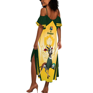 South Africa Rugby Summer Maxi Dress Cute Springboks Mascot