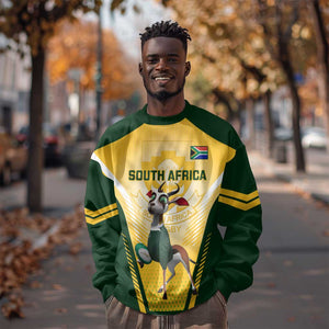 South Africa Rugby Sweatshirt Cute Springboks Mascot