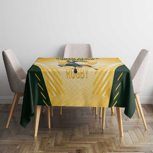 South Africa Rugby Tablecloth Cute Springboks Mascot