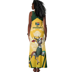 South Africa Rugby Tank Maxi Dress Cute Springboks Mascot