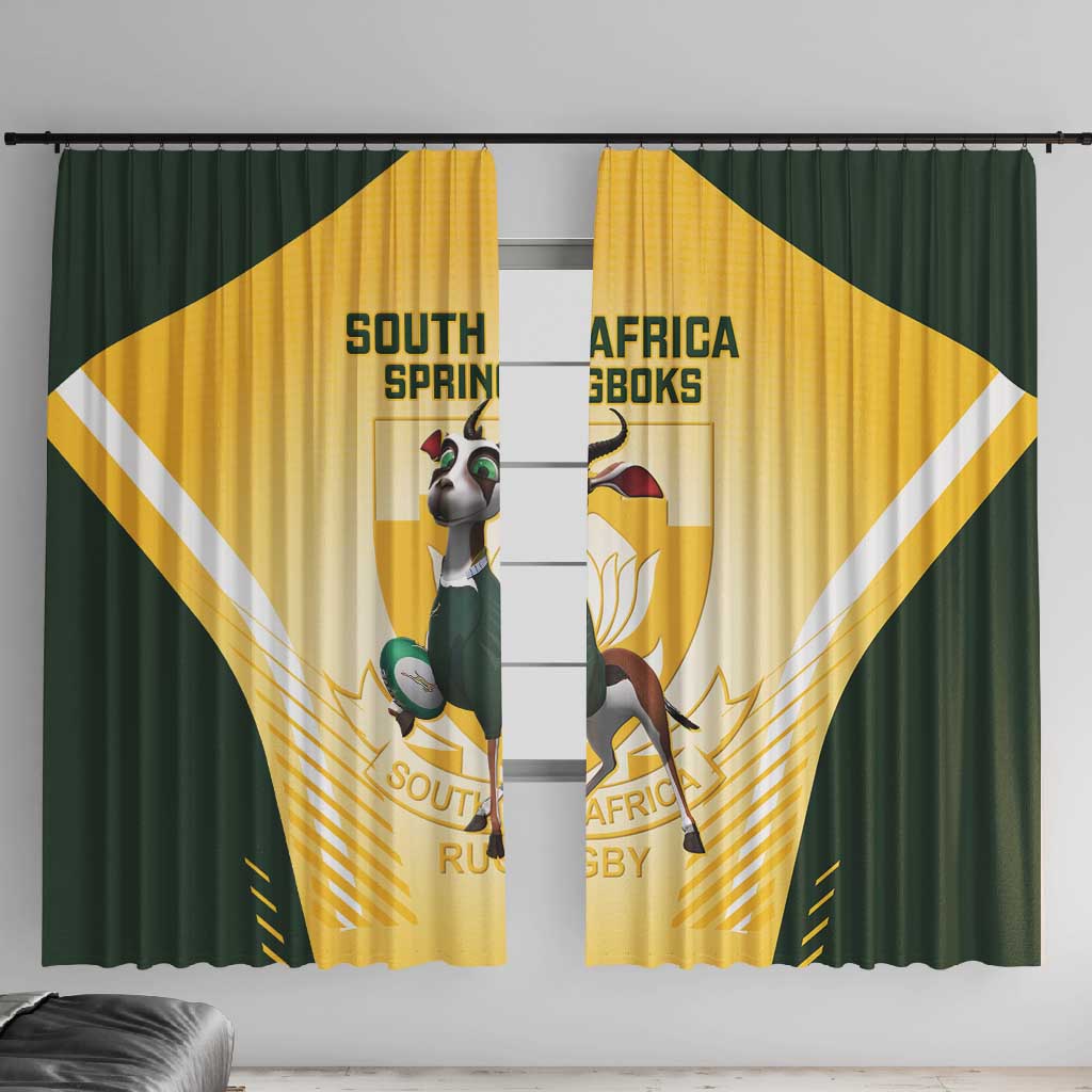 South Africa Rugby Window Curtain Cute Springboks Mascot