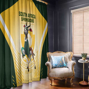 South Africa Rugby Window Curtain Cute Springboks Mascot