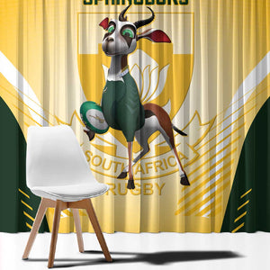 South Africa Rugby Window Curtain Cute Springboks Mascot