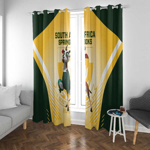 South Africa Rugby Window Curtain Cute Springboks Mascot