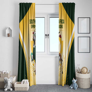 South Africa Rugby Window Curtain Cute Springboks Mascot