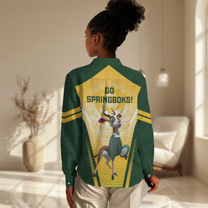 South Africa Rugby Women Casual Shirt Cute Springboks Mascot