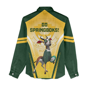 South Africa Rugby Women Casual Shirt Cute Springboks Mascot