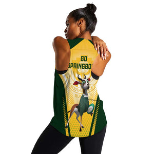 South Africa Rugby Women Racerback Tank Cute Springboks Mascot