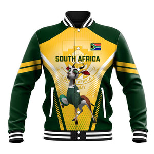 Custom South Africa Rugby Baseball Jacket Cute Springboks Mascot LT14