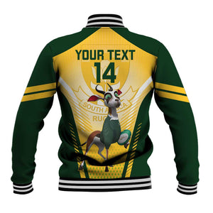 Custom South Africa Rugby Baseball Jacket Cute Springboks Mascot LT14