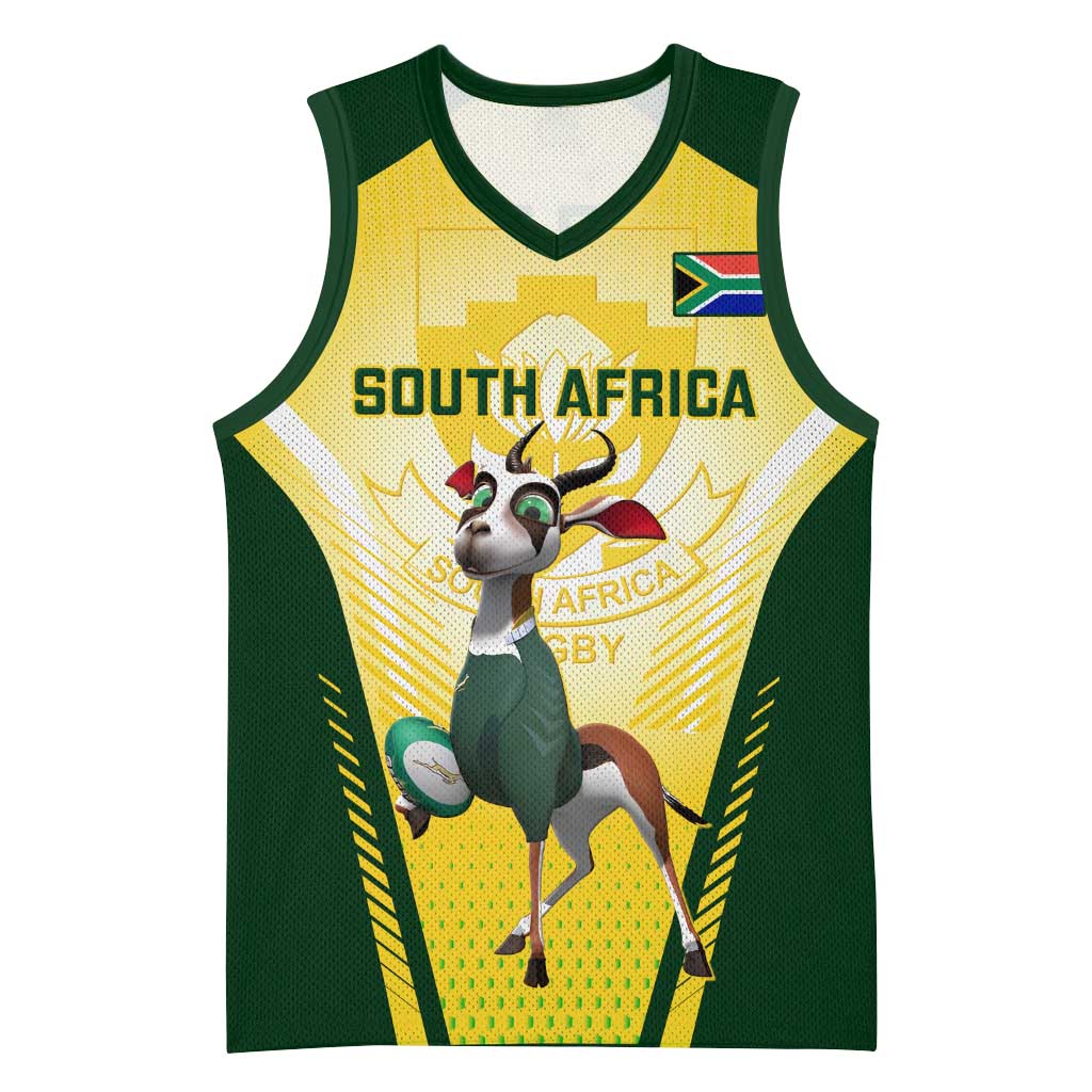 Custom South Africa Rugby Basketball Jersey Cute Springboks Mascot LT14