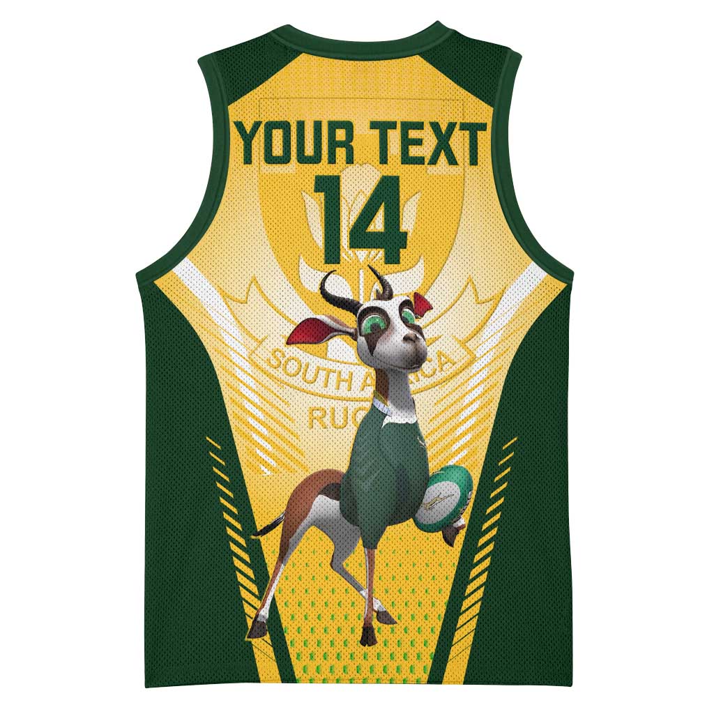 Custom South Africa Rugby Basketball Jersey Cute Springboks Mascot LT14