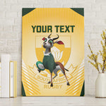 Custom South Africa Rugby Canvas Wall Art Cute Springboks Mascot