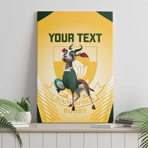 Custom South Africa Rugby Canvas Wall Art Cute Springboks Mascot