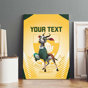 Custom South Africa Rugby Canvas Wall Art Cute Springboks Mascot