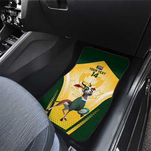 Custom South Africa Rugby Car Mats Cute Springboks Mascot