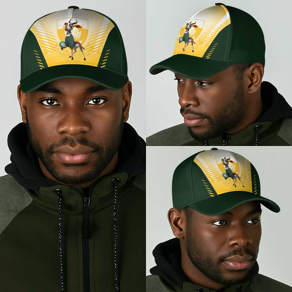 South Africa Rugby Classic Cap Springboks Mascot Sporty Style