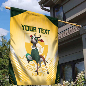 Custom South Africa Rugby Garden Flag Cute Springboks Mascot