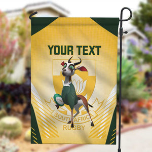 Custom South Africa Rugby Garden Flag Cute Springboks Mascot