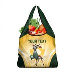 Custom South Africa Rugby Grocery Bag Cute Springboks Mascot
