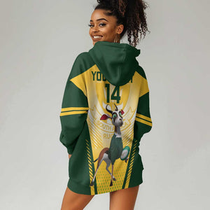 Custom South Africa Rugby Hoodie Dress Cute Springboks Mascot