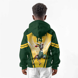 Custom South Africa Rugby Kid Hoodie Cute Springboks Mascot