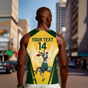 Custom South Africa Rugby Men Tank Top Cute Springboks Mascot