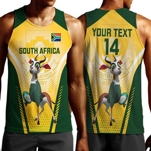 Custom South Africa Rugby Men Tank Top Cute Springboks Mascot