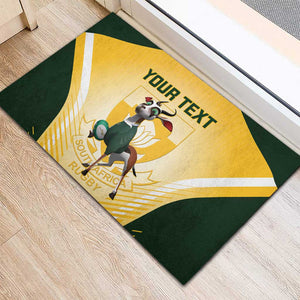 Custom South Africa Rugby Rubber Doormat Cute Springboks Mascot