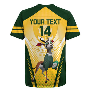 Custom South Africa Rugby Rugby Jersey Cute Springboks Mascot