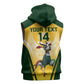 Custom South Africa Rugby Sleeveless Hoodie Cute Springboks Mascot - African Pride