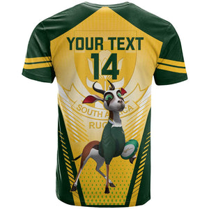 Custom South Africa Rugby T shirt Cute Springboks Mascot