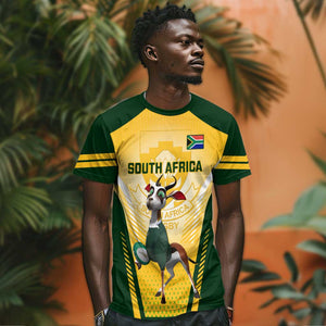 Custom South Africa Rugby T shirt Cute Springboks Mascot