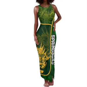 Custom South Africa Rugby Tank Maxi Dress Cute Springboks Mascot