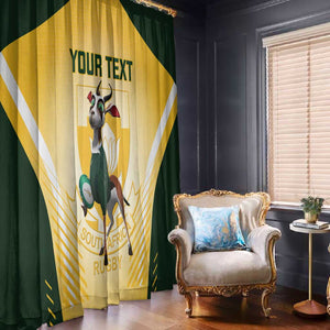 Custom South Africa Rugby Window Curtain Cute Springboks Mascot