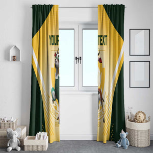 Custom South Africa Rugby Window Curtain Cute Springboks Mascot