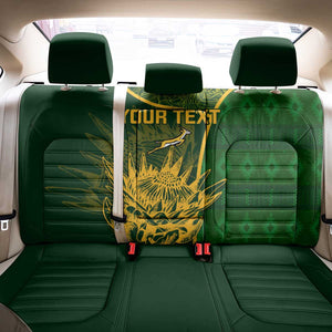 Custom South Africa Rugby Back Car Seat Cover Go Champions Springboks Flower