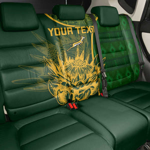 Custom South Africa Rugby Back Car Seat Cover Go Champions Springboks Flower