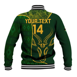 Custom South Africa Rugby Baseball Jacket Go Champions Springboks Flower LT14